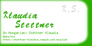 klaudia stettner business card